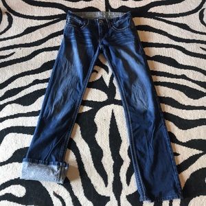 CRUEL GIRL snake skin boot cut jeans 3XL